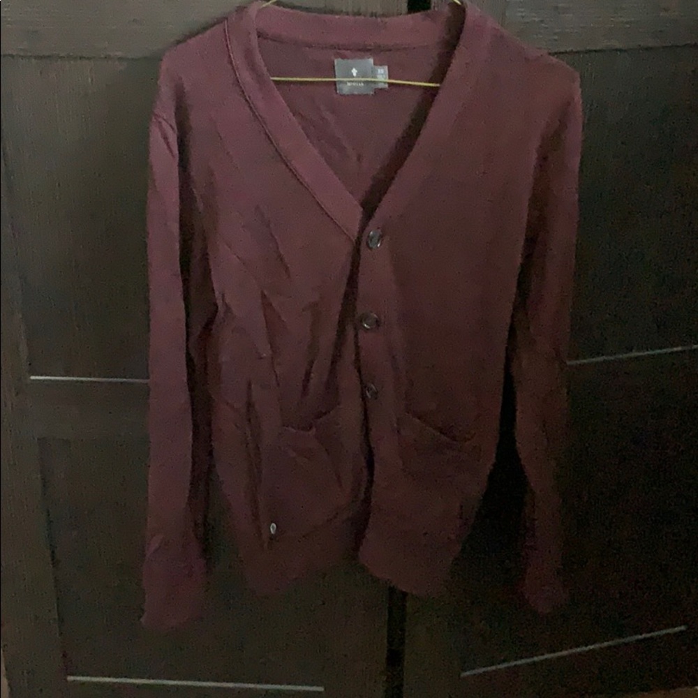Hawkings Mcgill Burgundy Cardigan